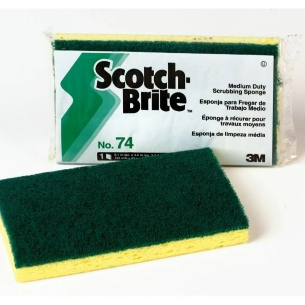3M #74 Green & Yellow Scrubbing Sponges, 20 Count - Picture 2 of 5